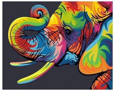 Regenbogenfarbener Elefant
