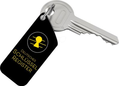 Deutsches Schlüsselregister Schlüsselfinder 2er-Pack NFC QR schwarz