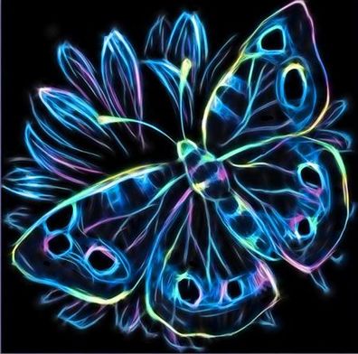 Neon Schmetterling