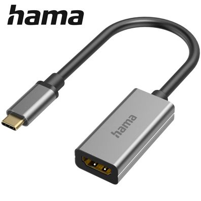 Hama USB-C auf HDMI Aluminium Buchse Adapter Video Adapter Ultra HD 4K@60Hz NEU