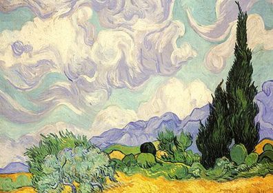 Van Gogh, Weizenfeld mit Zypressen