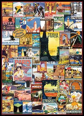 Berühmte Poster - Reise um die Welt
