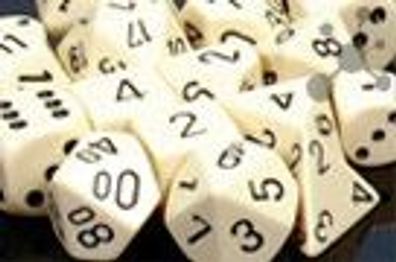 Opaque Polyhedral Ivory Bag of 10 Blank 4-sided dice