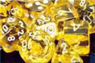 Translucent 12mm d6 Yellow/ white Dice Block™ (36 dice)