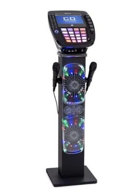 auna Karaoke System Anlage Set CD Mikrofon Bluetooth Standlautsprecher LED