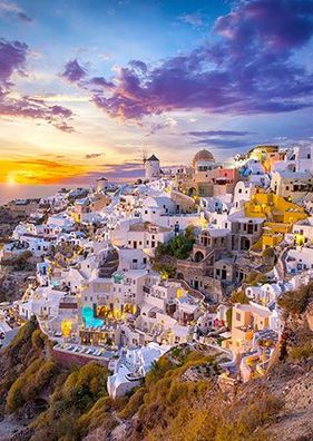 Griechisches Dorf am Morgen