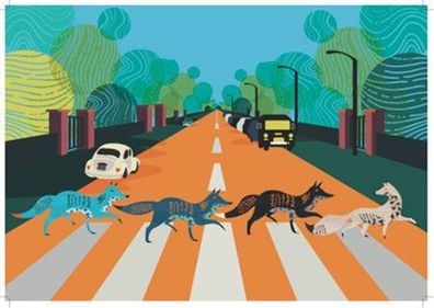 Füchse entlang der Abbey Road