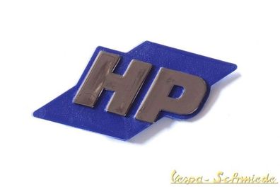 VESPA Emblem Gepäckfach - "HP" - PK XL XL2 FL FL2 HP4 - Schriftzug Chrom 50 125