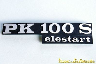 VESPA Emblem Schriftzug - "PK 100 S elestart" - Seitenklappe Seitenhaube PK100S