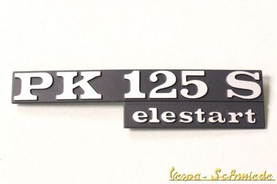 VESPA Emblem Schriftzug - "PK 125 S elestart" - PK125S Seitenhaube Seitendeckel