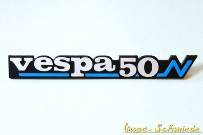 VESPA Schriftzug Seitenhaube "Vespa 50N" - PK XL XL2 N FL - Emblem Seitendeckel