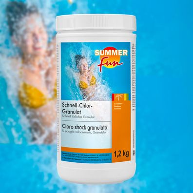 Pool Schnell-Desinfektion 1,2 kg schnell lösliches Chlorgranulat