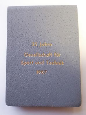 DDR GST Notizblock 35 Jahre Gesellschaft für Sport und Technik 1987