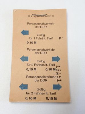 DDR Fahrkartenblock Personennahverkehr der DDR 25 Blatt a 3 Fahrkarten