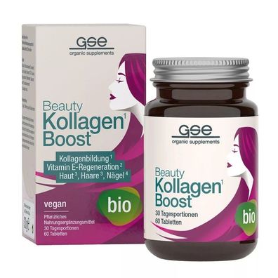 Beauty Kollagen-Boost Bio, 60 Tabletten Haut, Haare, Nägel, Kieselsäure, vegan GSE