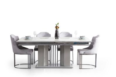 Luxus Esstisch Metall Tische Holz Esszimmer Moderne Möbel Einrichtung
