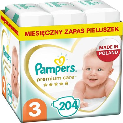 Pampers Premium Monthly Box S3 Premium Care Tape Windeln mit einer Dermacomfort-Sc...