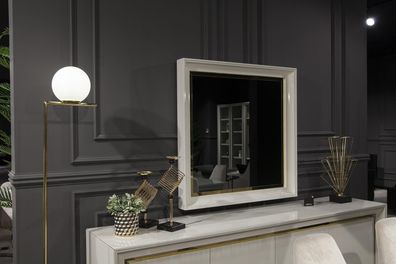 Spiegel Luxuriöse Wandspiegel im modernen Stil mit weißem Rahmen