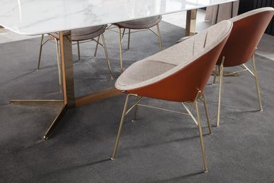 Luxus Polster Stühle Loft Designer Möbel Grau Küchen Lederstuhl Lehnstuhl