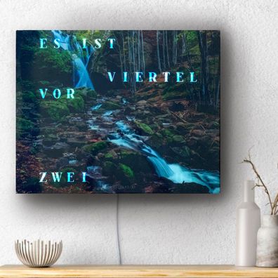 Bausatz WordClock Jupiter Dark Forest - Bau dir deine Wortuhr - Wanduhr für Bastler