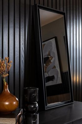 Spiegel Luxuriöser Stand Wandspiegel Schwarzer Rahmen Stil 100x46