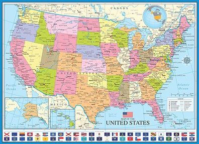 Politische Amerika - Karte