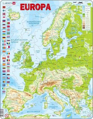 Lernkarte - Europa (physisch)
