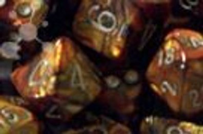 Lustrous™ Polyhedral Gold/ silver d20