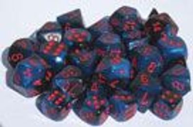 Gemini™ Black-Starlight w/ red Polyhedral 7-die Set