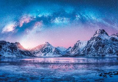 Eisiger See unter den Sternen