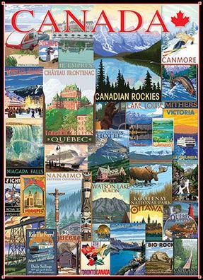 Alte kanadische Postkarten - Collage