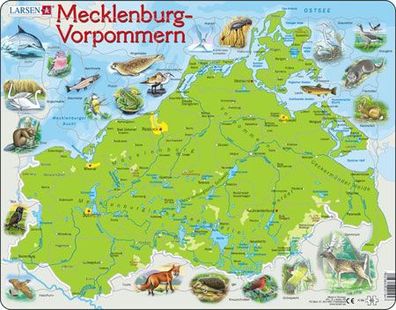 Bundesland Mecklenburg-Vorpommern physisch