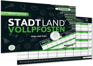 Stadt Land Vollpfosten - Sport Edition (DINA4-Format)