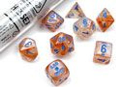 Borealis® Polyhedral Rose Gold/ light blue Luminary™ 7-Die Set (with bonus die)