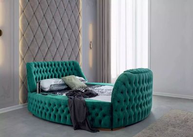 Chesterfield Bett Möbel Doppelbetten Grünes Rund Betten Luxus Hotel mit Lift