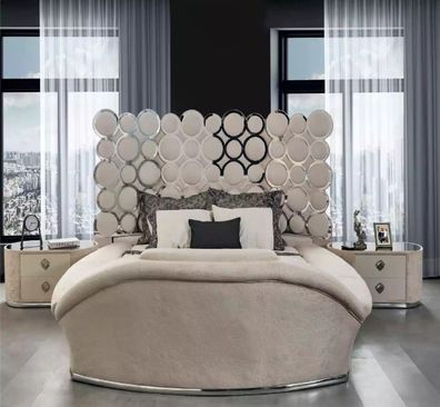Designerbett Luxus Textilbetten Schlafzimmer Doppelbett 180x200cm Bettrahmen