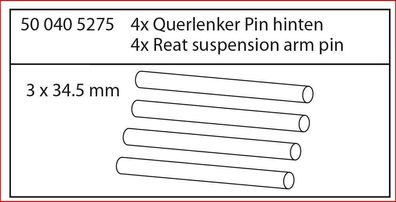 Carson 500405275 | Querlenker Pin (4)| hinten | FY10/8/5