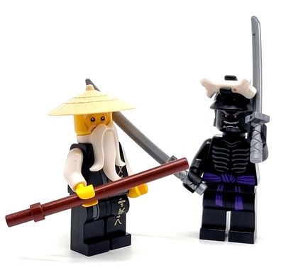 LEGO Ninjago Figur Garadon und Wu mit Waffen