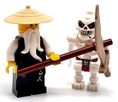LEGO Ninjago Figur Skulkin und Wu mit Waffen