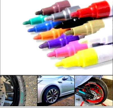 Auto Reifen Stift Reifenmarker Wasserdicht Reifenstift Marker Beschriftung Weiß