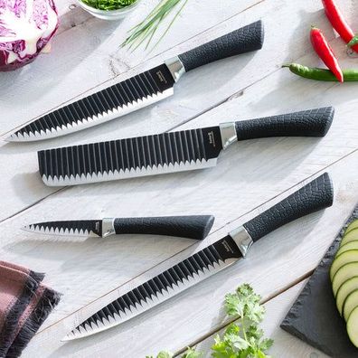 Messerset Black Shark Swiss·Q Namiutsu InnovaGoods 4 Stücke