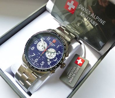 Swiss Alpine Military 70082.9135SAM Chronograph Neu inkl. Box