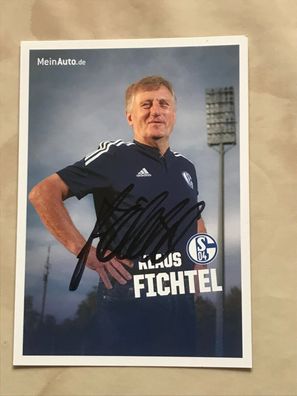 Klaus Fichtel FC Schalke 04 Autogrammkarte orig signiert Fußball #5653