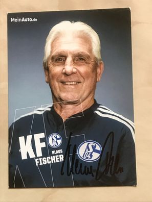 Klaus Fischer FC Schalke 04 Autogrammkarte orig signiert Fußball #5637