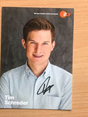 Tim Schreder Logo Autogrammkarte orig signiert TV Film Comedy #5696