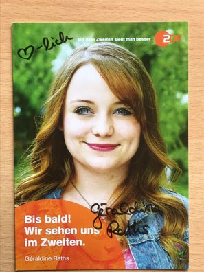 Geraldine Raths Löwenzahn Autogrammkarte orig signiert TV Film Comedy #5701