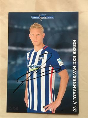 Johannes van den Bergh Hertha BSC Berlin Autogrammkarte signiert Fußball #5619