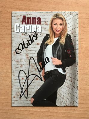 Anna Carina Woitschack Schlager Autogrammkarte orig signiert TV FILM MUSIK #2692