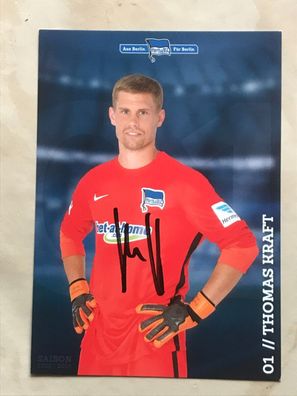 Thomas Kraft Hertha BSC Berlin Autogrammkarte orig signiert Fußball #5601