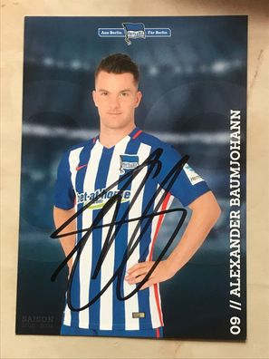 Alexander Baumjohann Hertha BSC Berlin Autogrammkarte orig signiert Fußball 5607